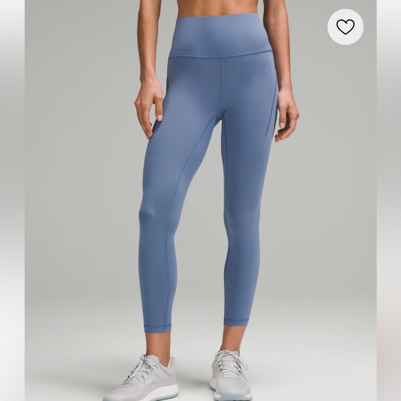 lululemon athletica Pants - Lululemon NWT Wunder Train HR Tight 25” Pockets Size 12 Oasis Blue